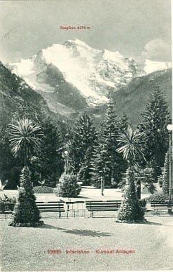 Cartoline postali: Interlaken, Kursaal Anlagen – Usato da Ottikon b.Kemptth. venduto da Neptun1974