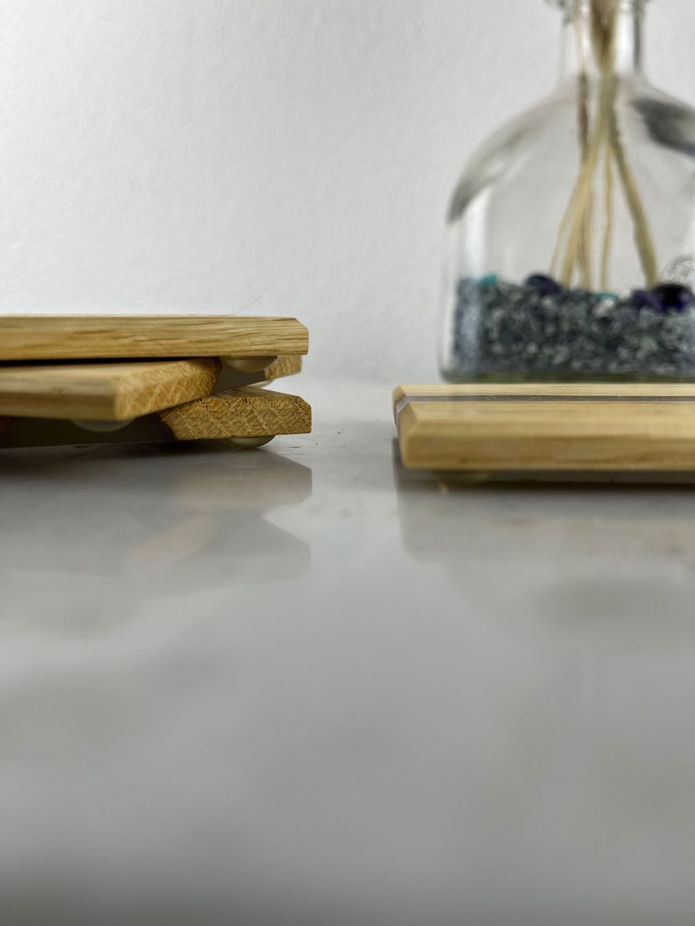 Untersetzer: Glas Untersetzer aus Epoxy und Eiche fluoreszierend – Neu (gemäss Beschreibung) aus Zwillikon von EichenlaubWoodwork 8