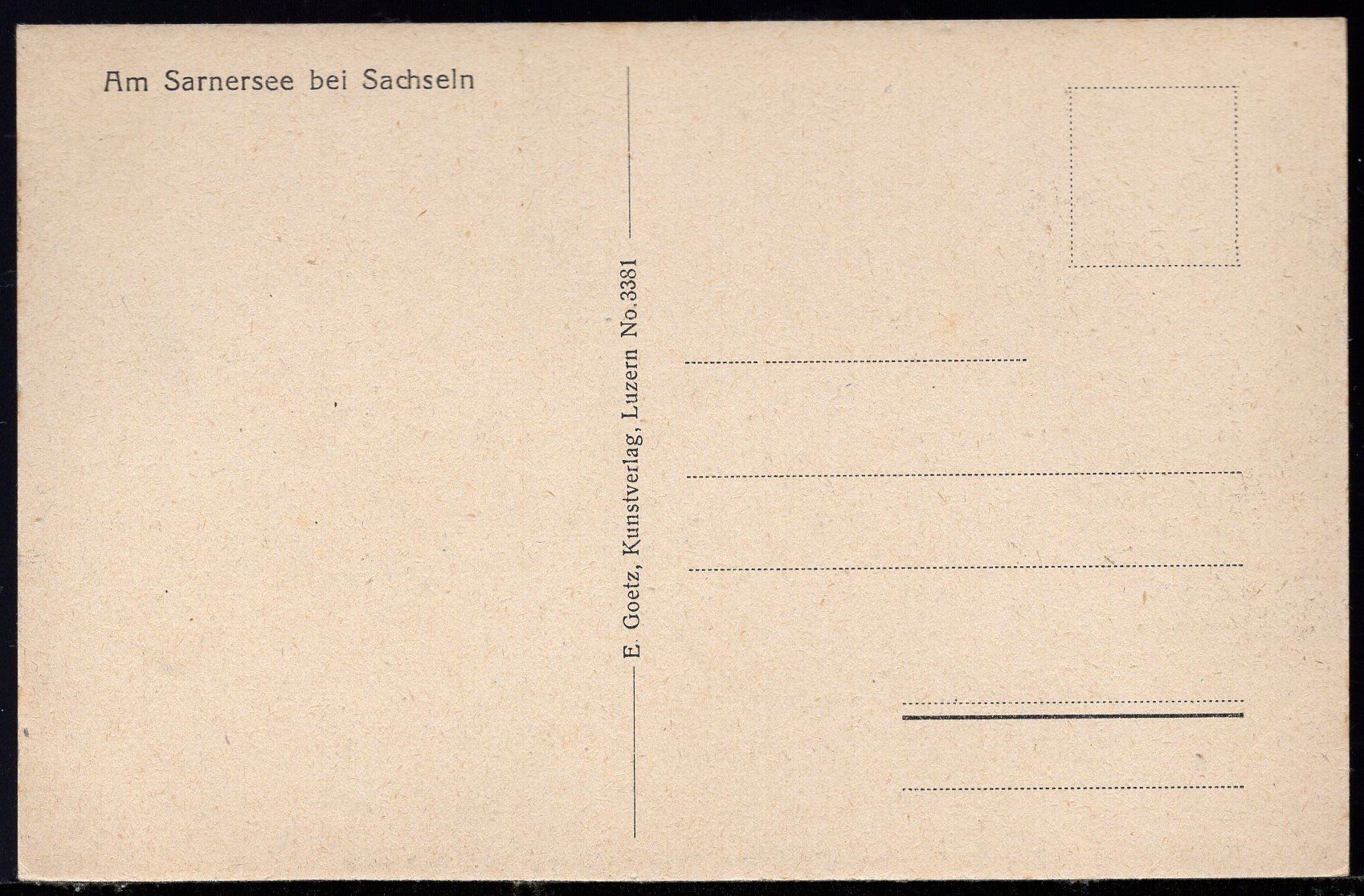 Cartes postales: Am  Sarnersee,  bei  SACHSELN – D'occasion à Aarau par kufi44 1