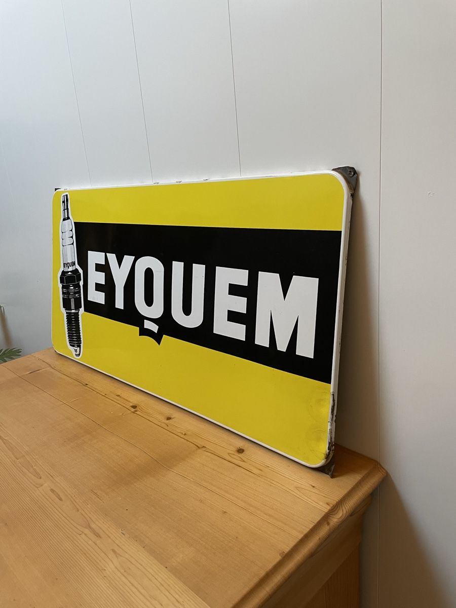 Schilder: Eyouem Zündkerzen Emailschild Original – Gebraucht aus Mühlrüti von Chalberchue 1