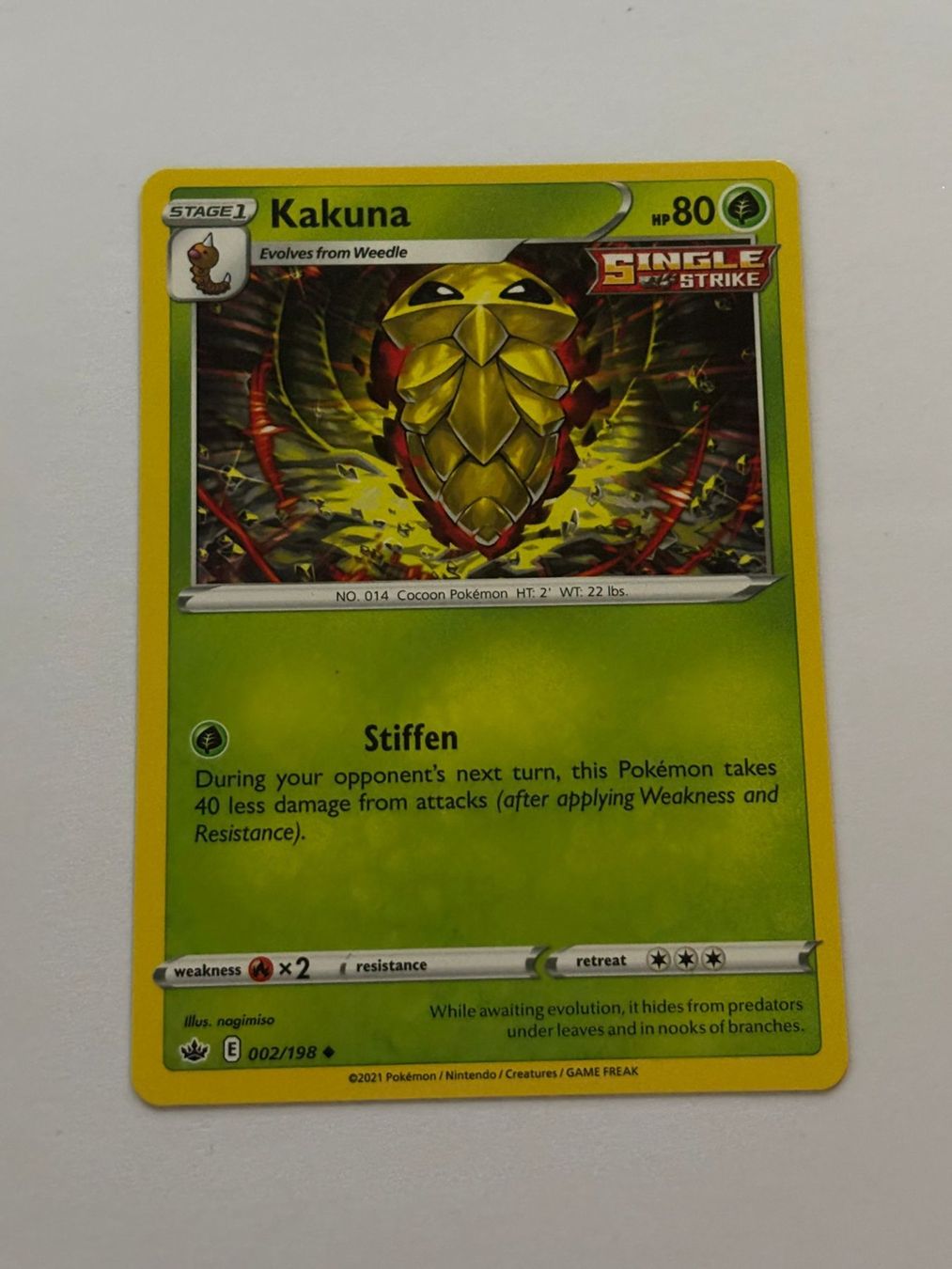 Pokémon Carte collezionabili: Pokemon-Karte Kakuna 002/198 – Usato da Herisau venduto da Seyashop1