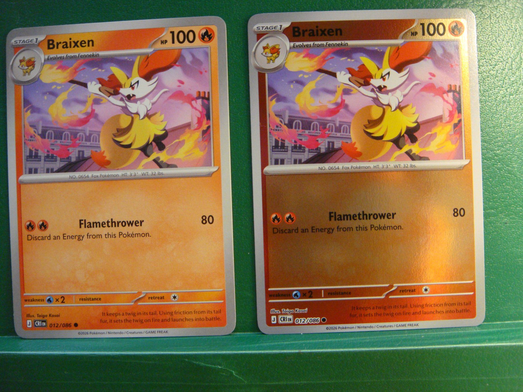 Pokémon Carte collezionabili: Cartes Pokémon Braixen – Nuovo (secondo la descrizione) da sugiez venduto da Svicente