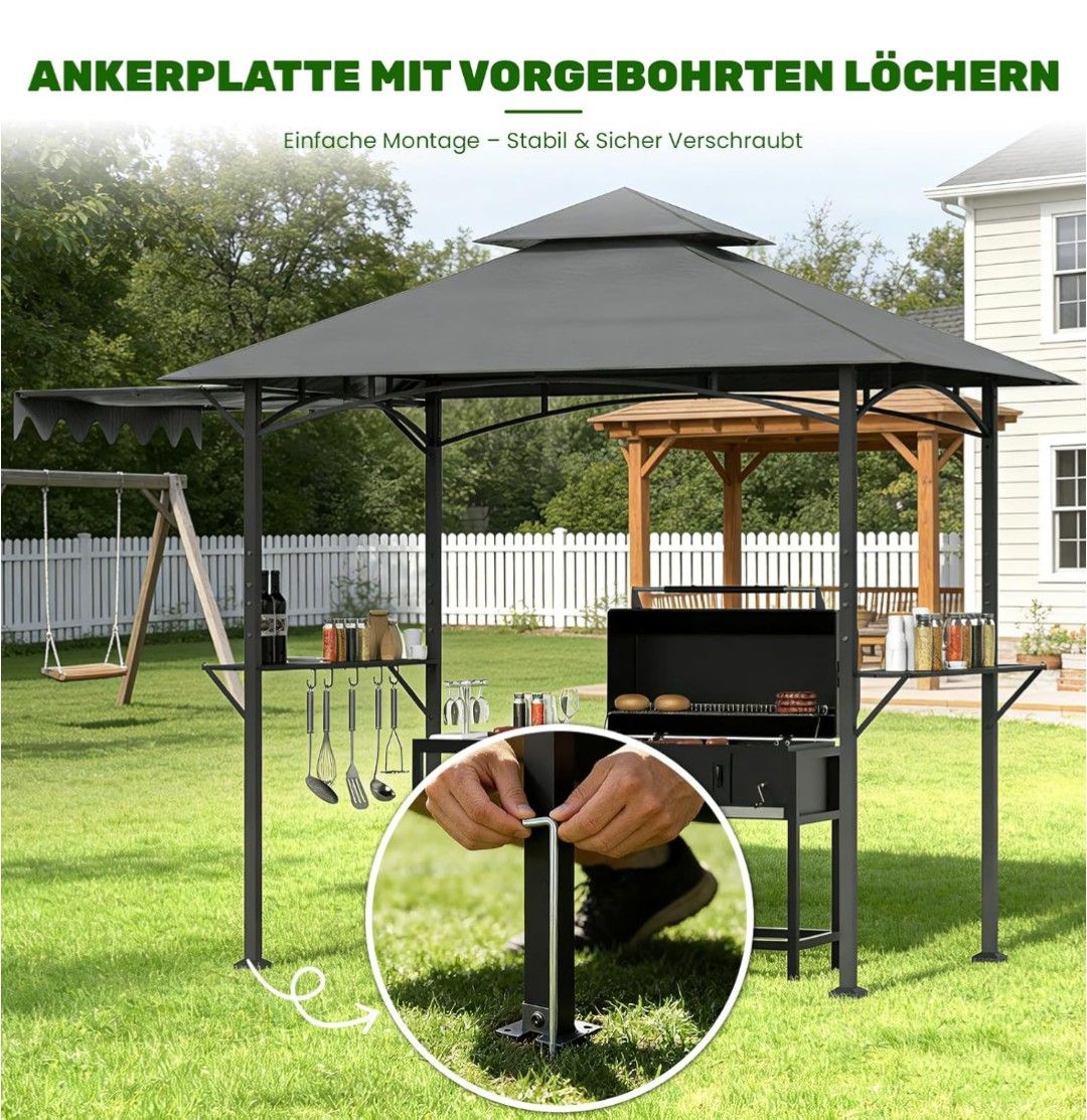 Altro per Eventi aziendali & Feste: Grillpavillon mit Sonnenschutz – Nuovo e nell'imballaggio originale da Rapperswil /Be venduto da HS-Racing 3