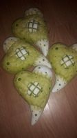 4 grosse Keramikherzen in grūn