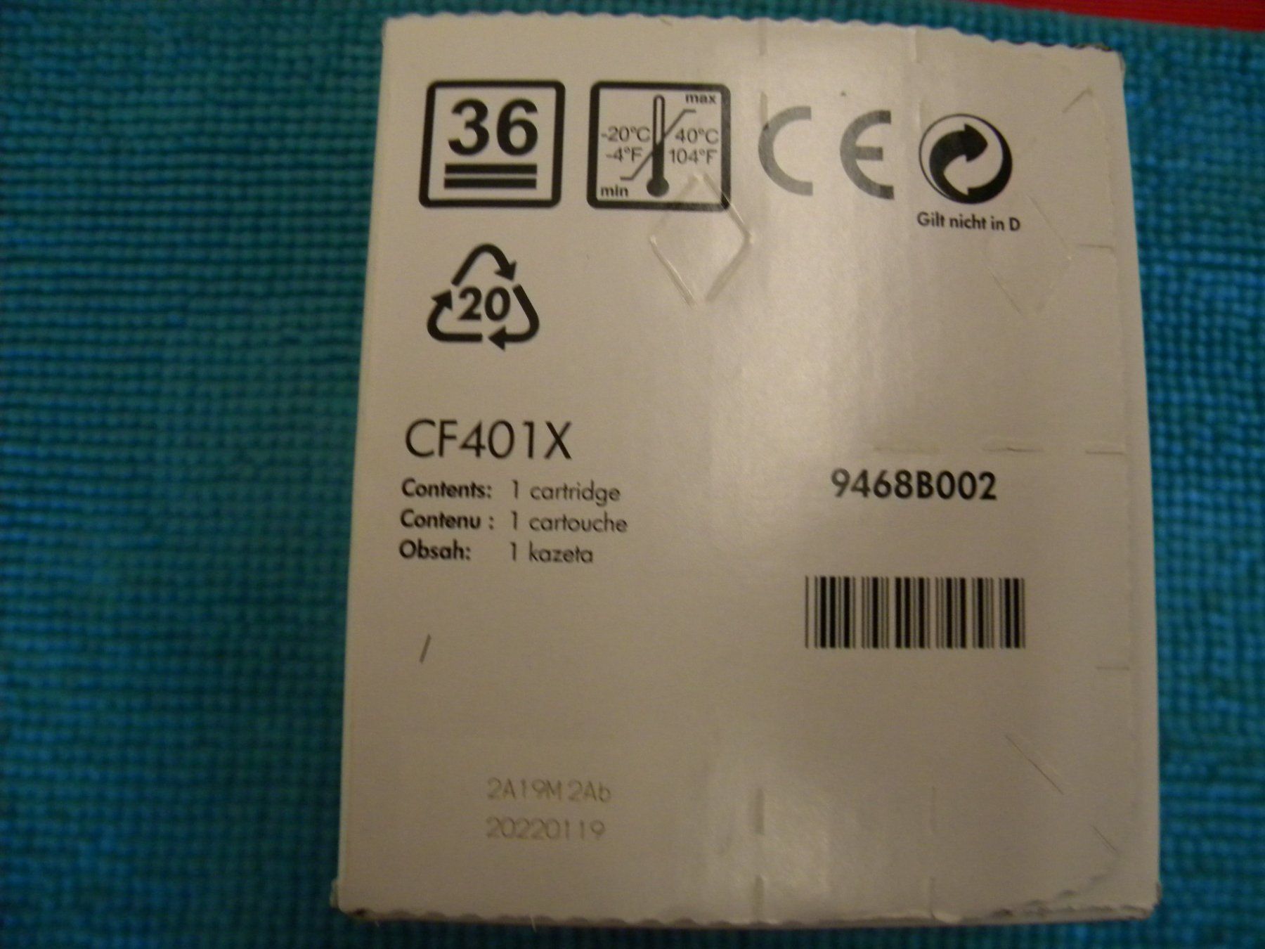 Hewlett Packard Druckerpatronen & Toner: CF401x  201x – Neu und originalverpackt aus Bühler von Wini100 2