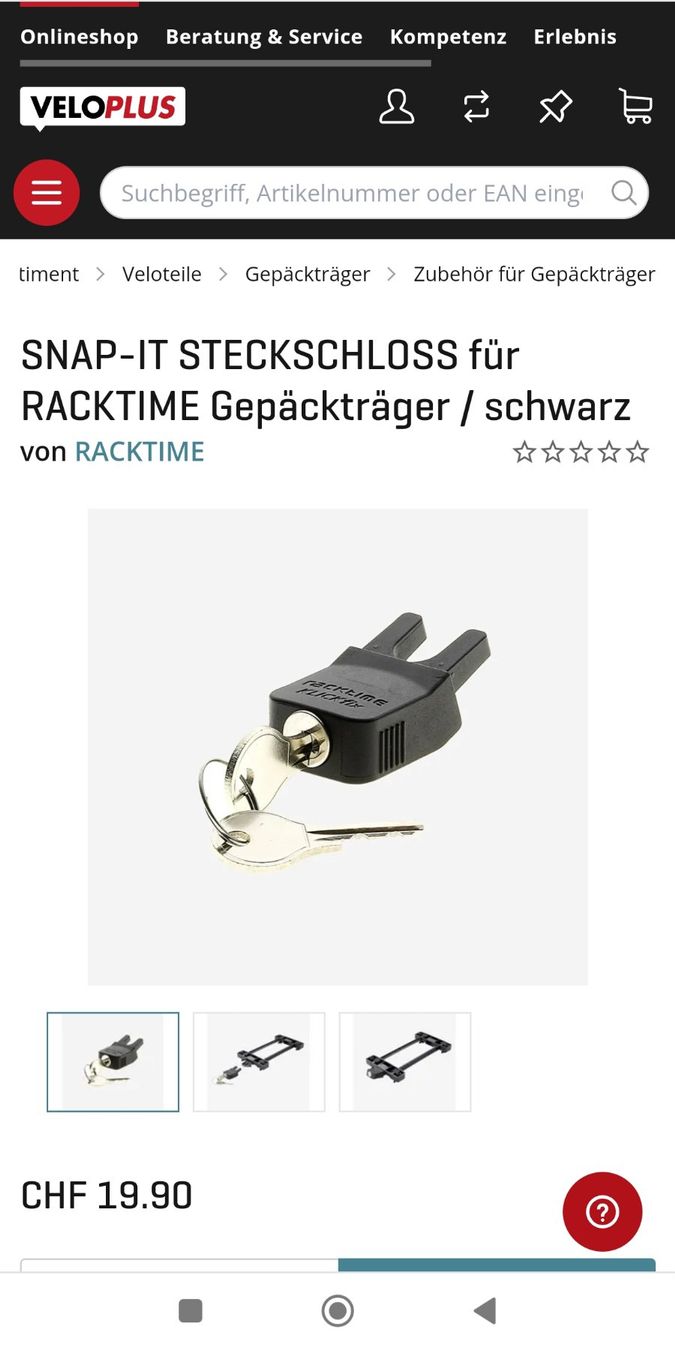 Ersatzteile: Racktime Steckschloss – Neu und originalverpackt aus St.Erhard von himmelblau21 5