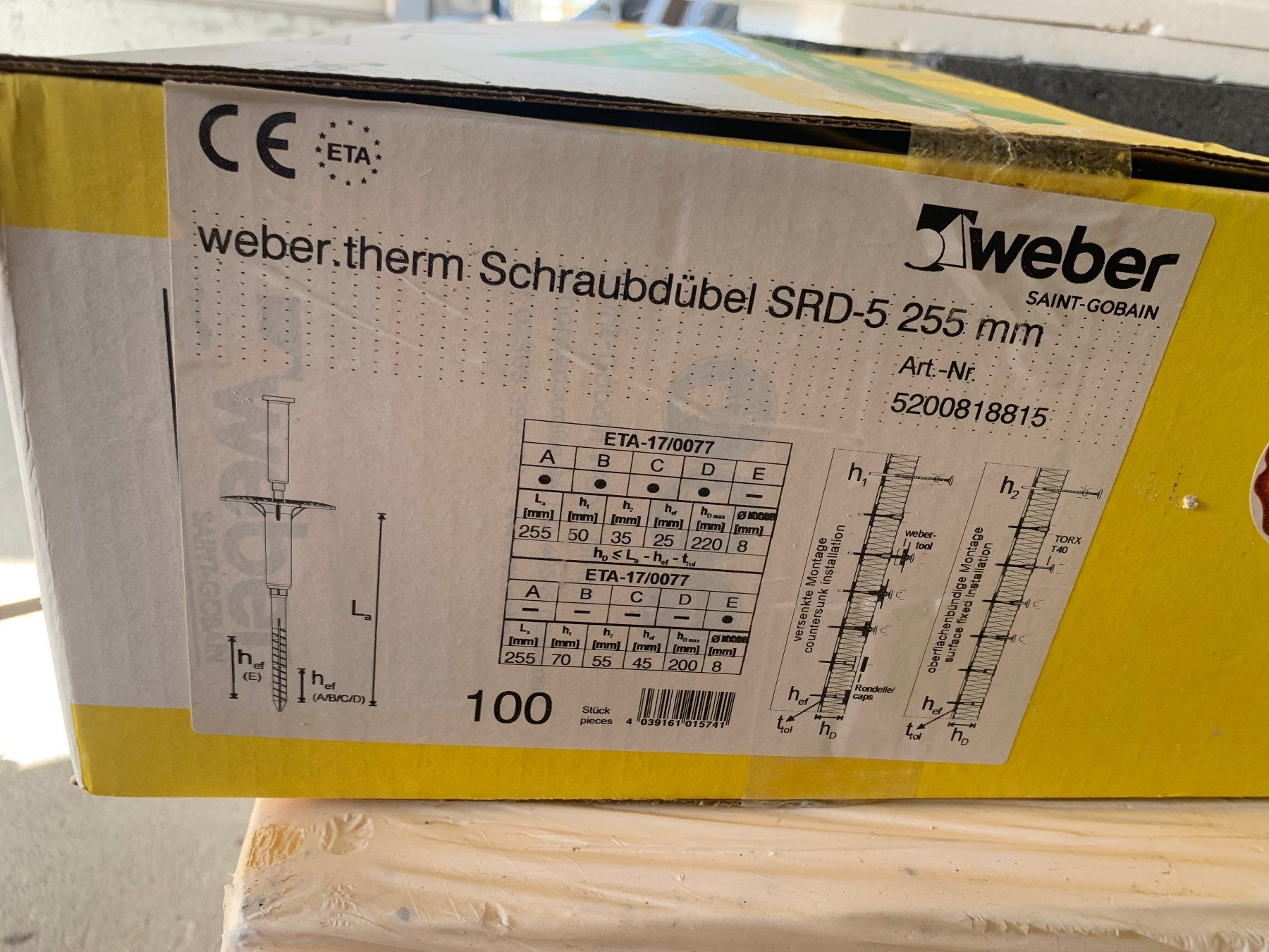 Weber Tutti gli attrezzi: Schraubdübel SRD-5 255mm – Nuovo e nell'imballaggio originale da Baldegg venduto da kuzo1234 1