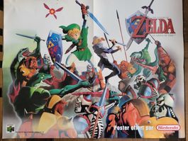 Poster Original Zelda Ocarina of Time - Nintendo Mag 1998