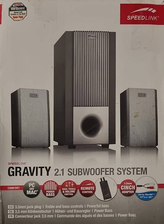 Casse acustiche: Speedlink Gravity 2.1 Subwoofer System, PC Lautsprecher – Nuovo (secondo la descrizione) da Zweidlen venduto da Huba