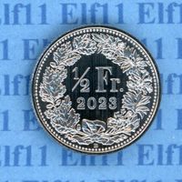 CHF___0.50 2023 stgl aus Münzsatz * nigelnagelneu! 50 Rappen