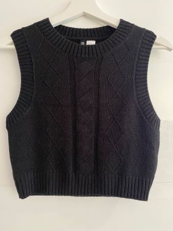 Damen Pullover Weste, schwarz, Grösse S, guter Zustand