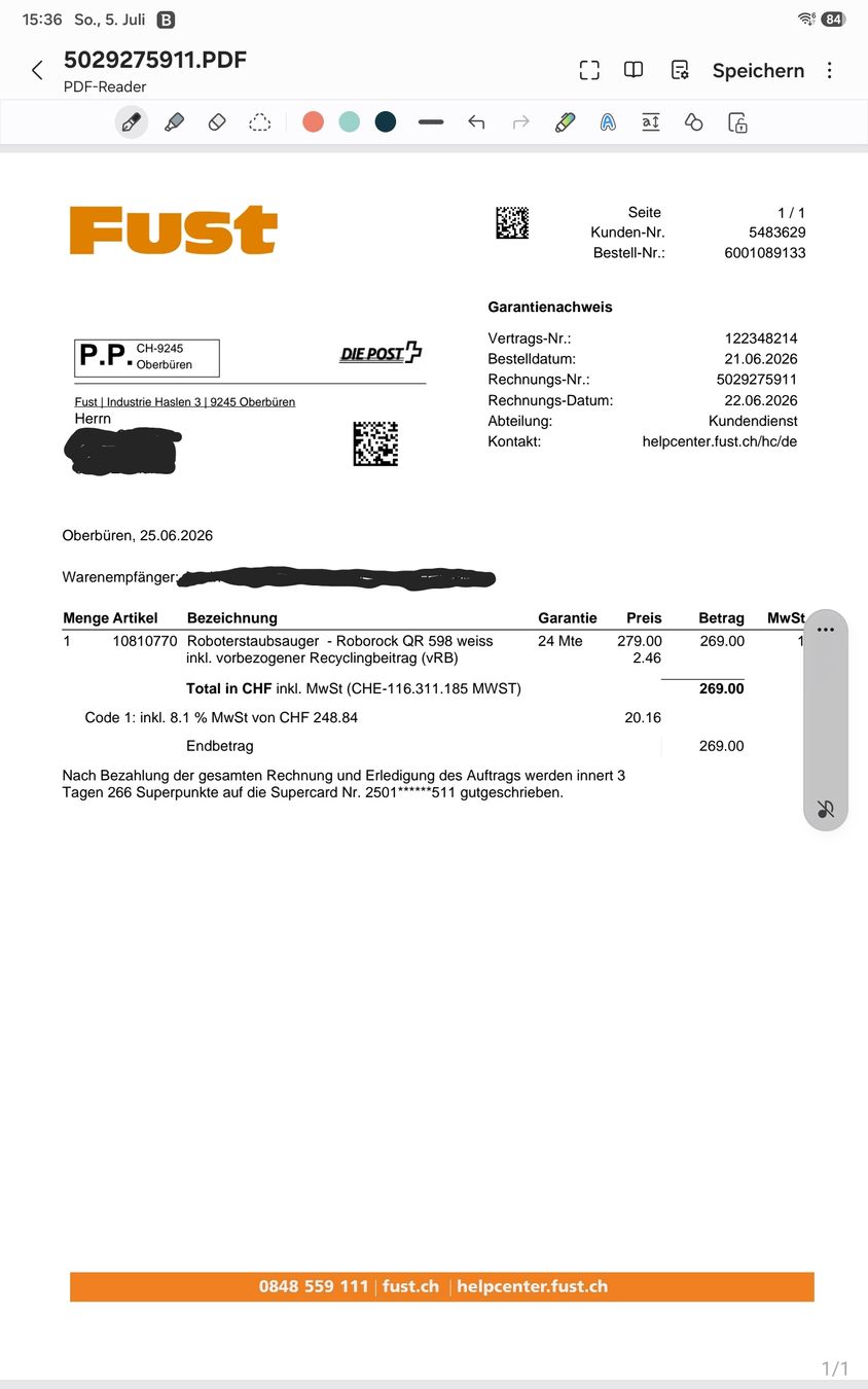 Roborock Staubsauger & Zubehör: Saugroboter Roborock QR598 – Neu (gemäss Beschreibung) aus Zweidlen von Jalpa 4