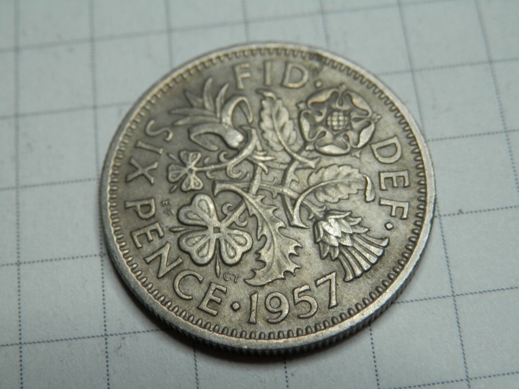 Alle Münzen: Großbritannien 6 Pence, 1957 – Gebraucht aus Weiach von weiach81 1