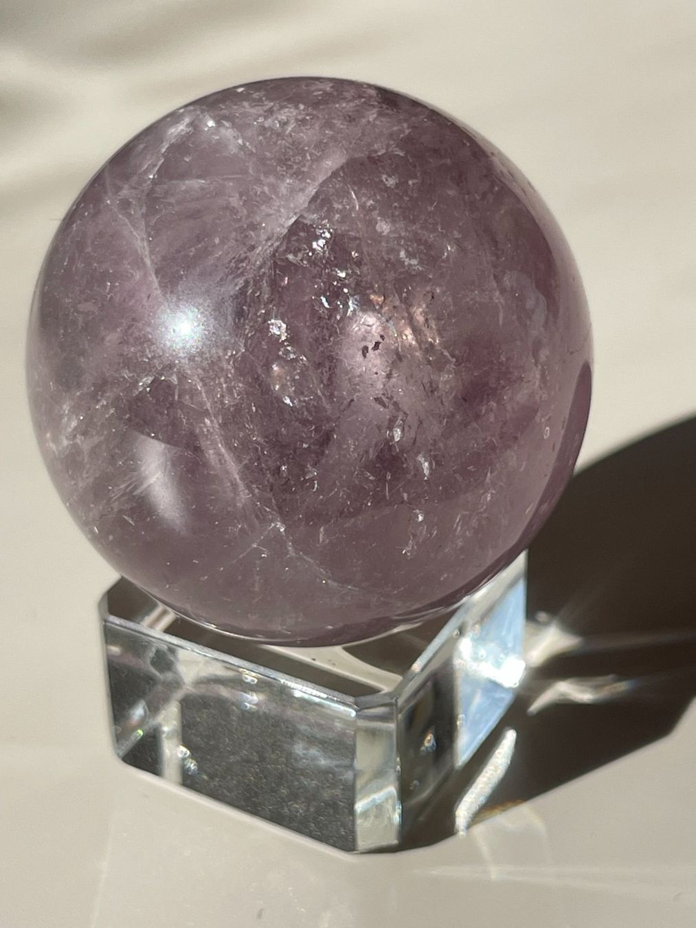 Minerali & Pietre curative: Amethyst-Kugel, mit Glassockel – Nuovo (secondo la descrizione) da Schiers venduto da sisikristall 3