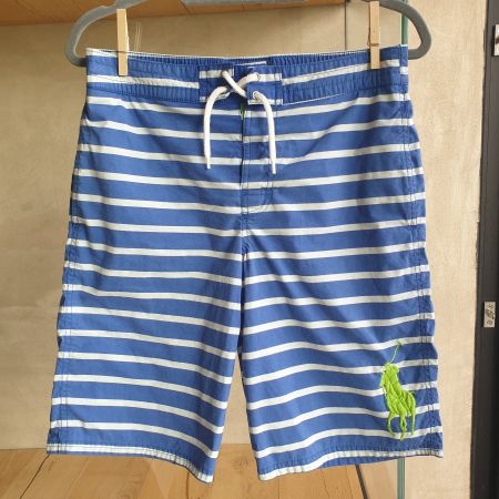 🐸 POLO RALPH LAUREN BADEHOSE JUNGEN L GESTREIFT TOP ZUSTAND