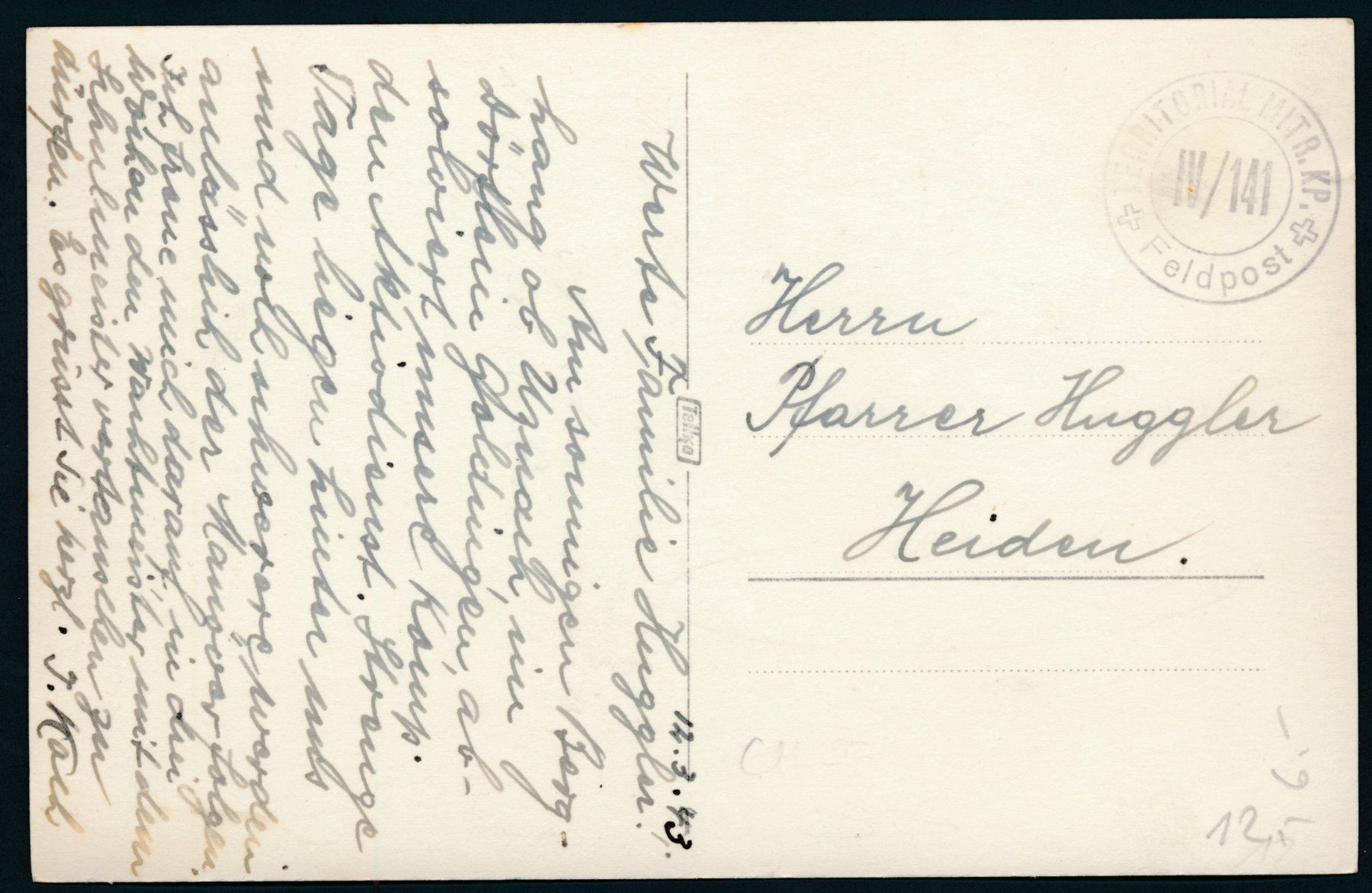 Cartoline postali: AK: Goldingen um 1943 – Usato da Bonau venduto da Profila3 1