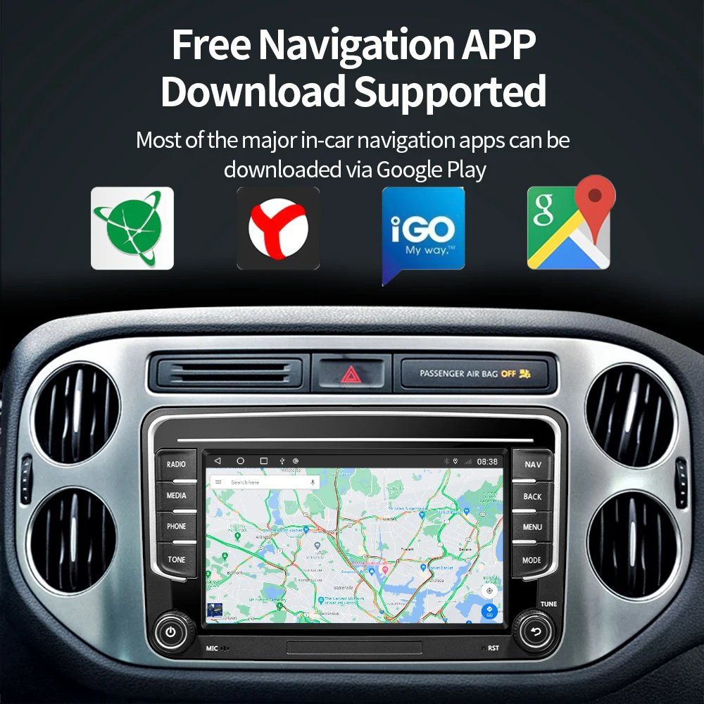 NEU GRANDnavi 7 Zoll Android10 GPS Carplay VW Golf Passat | Kaufen auf ...