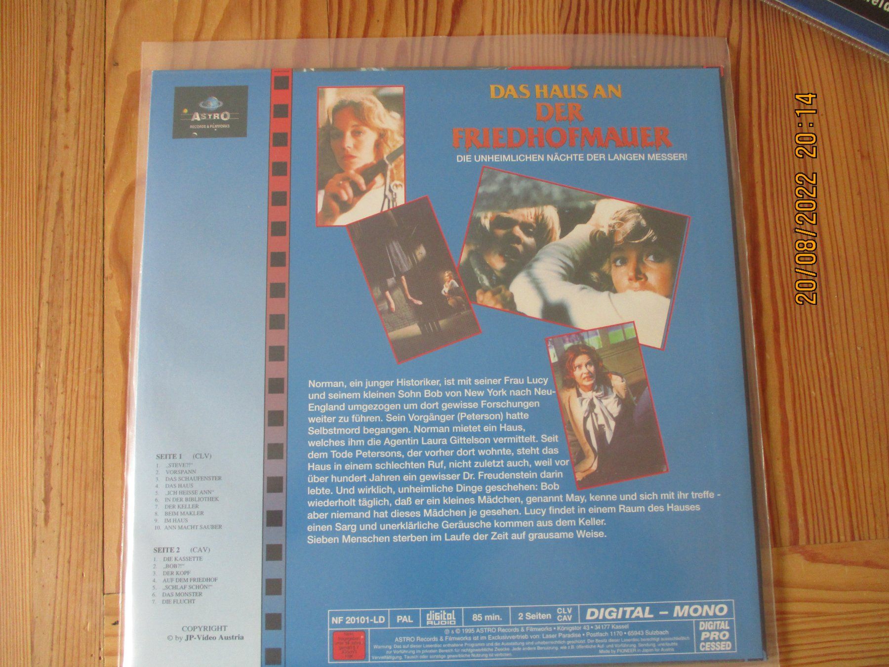 Tutti i DVDs: Das Haus an der Friedhofmauer - Laserdisc – Usato da Liestal venduto da Disc-Point 1