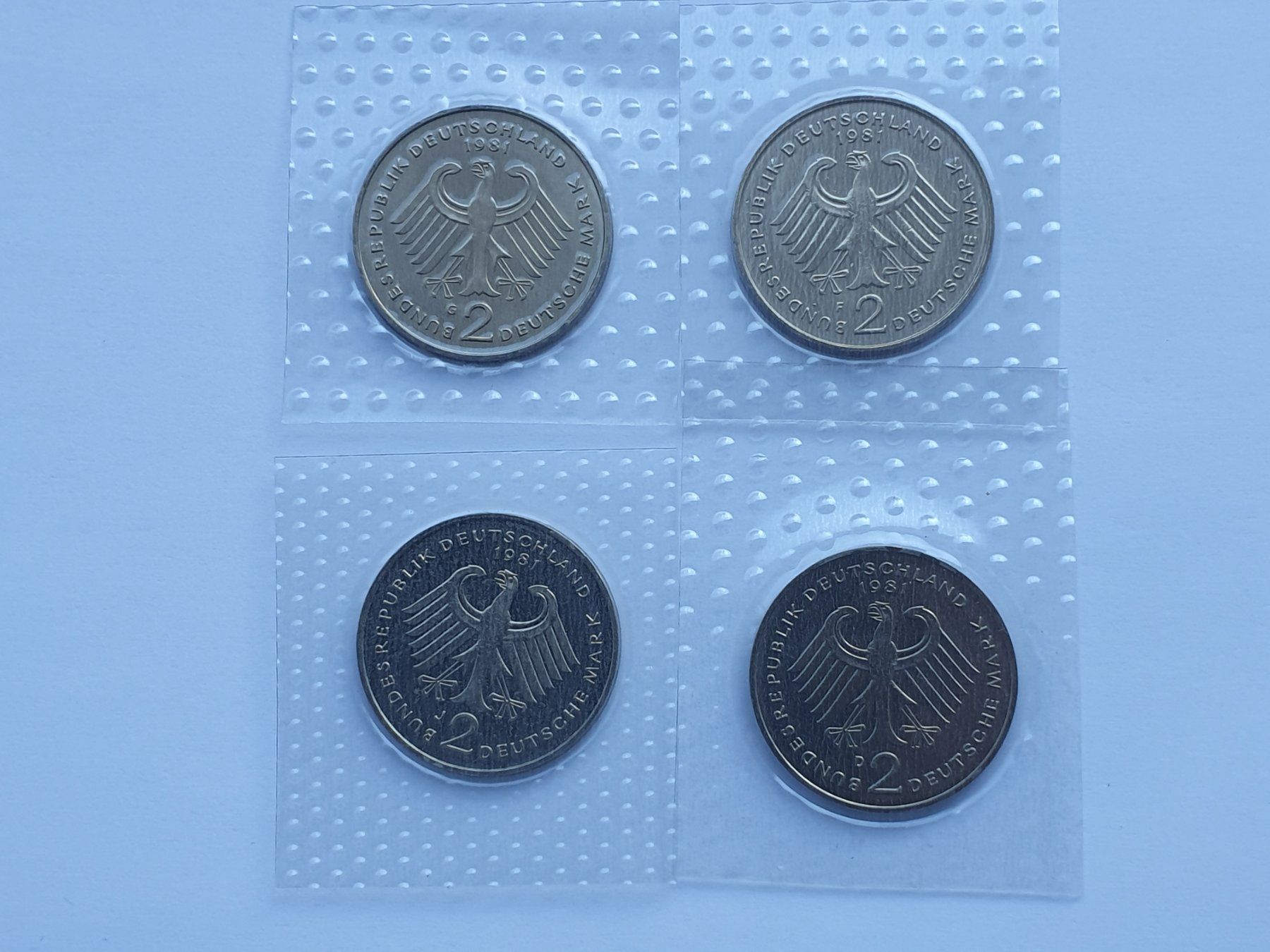 Tutti le monete: 2 DM 1981 Stgl D-F-G-J – Nuovo (secondo la descrizione) da Pravidondaz venduto da LVtik 1