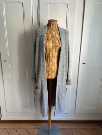 KIOMI - Strickmantel hellgrau S