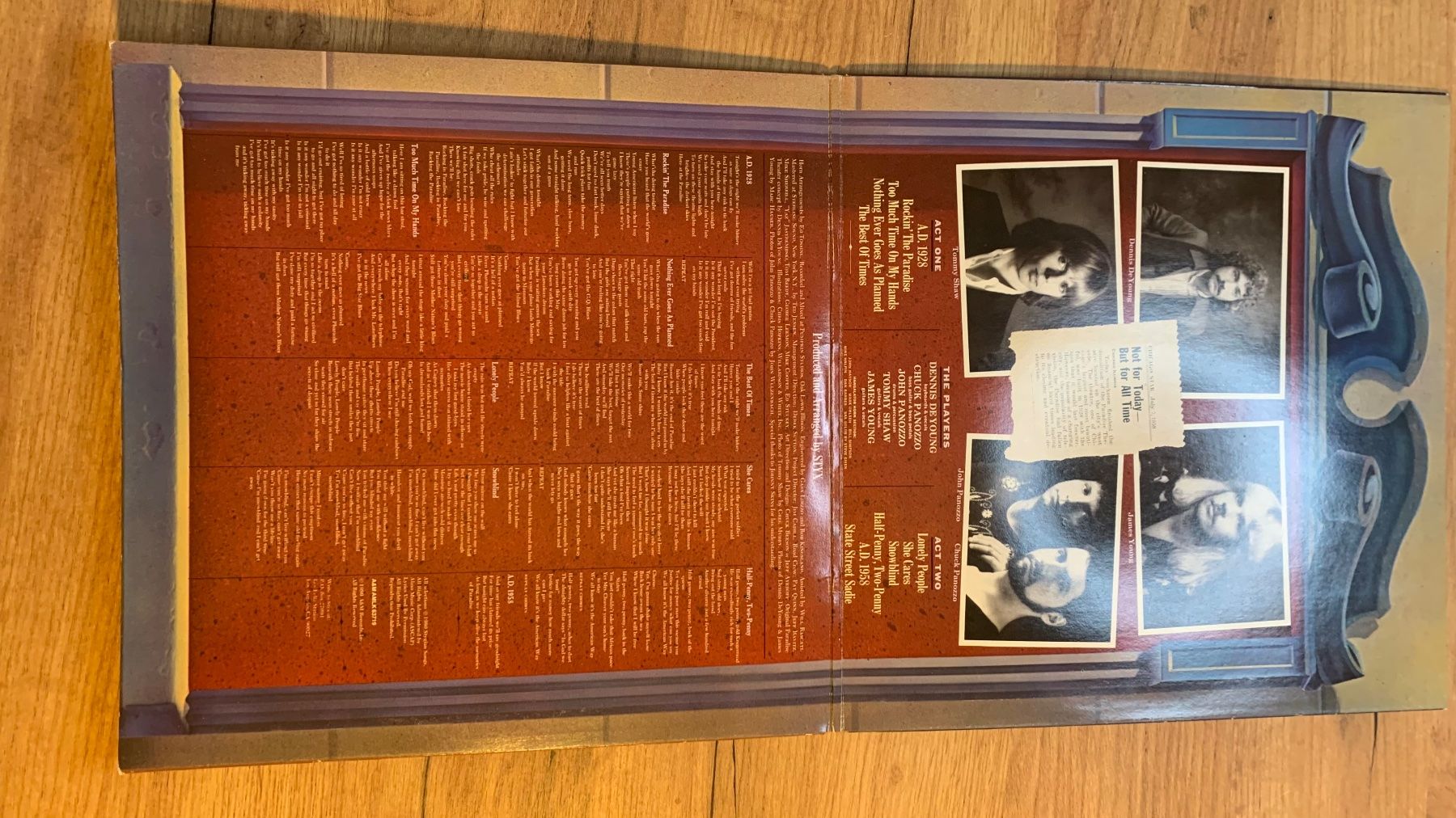 Schallplatten: STYX - PARADISE THEATRE...OG EU 1981...VG++/VG++ – Gebraucht aus Gals von Diskopatshop 2