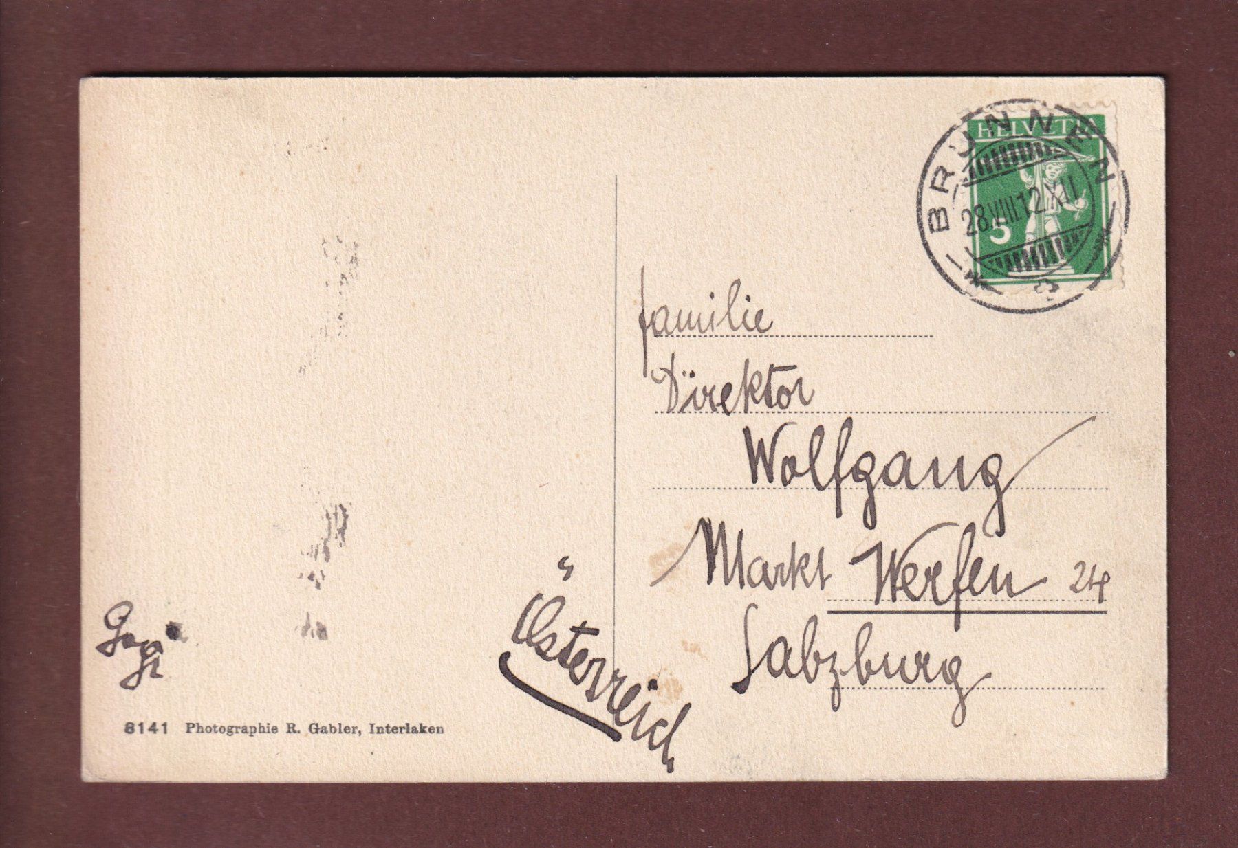 Cartoline postali: GRINDELWALD - 1912 – Usato da Pully venduto da nicecards 1
