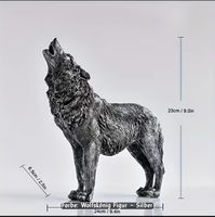 Grosse Wolfskönig Statue