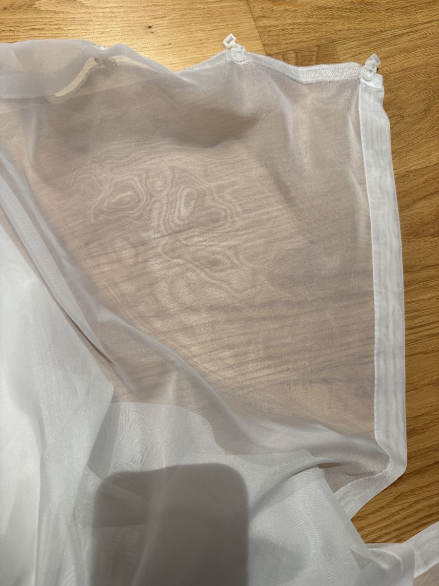 Tende: 2x Transparenter Vorhang weiss  – Difettoso da Bremgarten AG venduto da val_ch 1