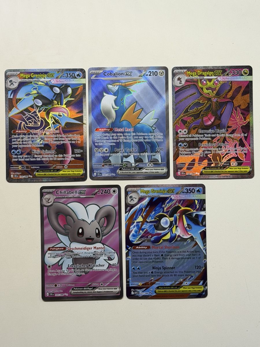 Pokémon Carte collezionabili: Pokémon Mega Evolution 5x ex Karten Greninja Dragalge – Nuovo (secondo la descrizione) da Windisch venduto da CharizArdi