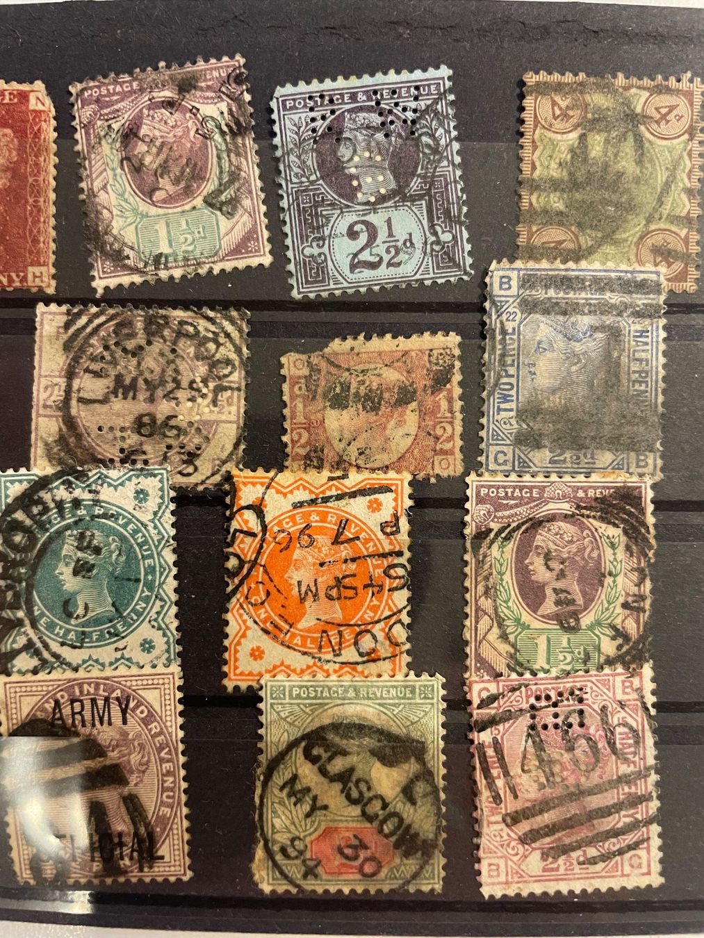 Alle Briefmarken: Lot England Anfangsjahre – Gebraucht aus Küssnacht am Rigi von POSTOMASTER 2