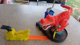 Hot Wheels T-Rex Dinosaurier Spielset – mit 3 auto