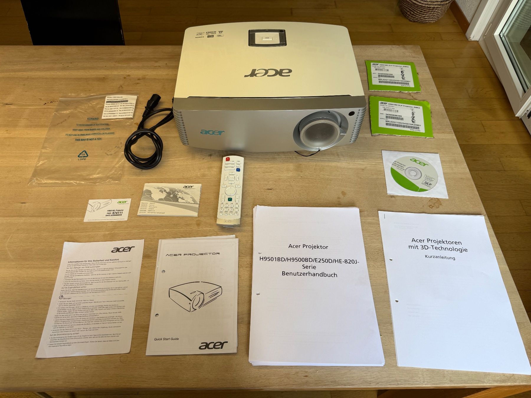 Acer Proiettori: Acer Beamer H9501BD, 3D-fähig – Usato da Ostermundigen venduto da SvA_Schlaumeier