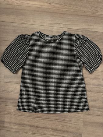 ONLY Oberteil Hahnentritt schwarz/weiss Gr. L