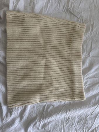 Strickrock beige gerippt  Grösse S