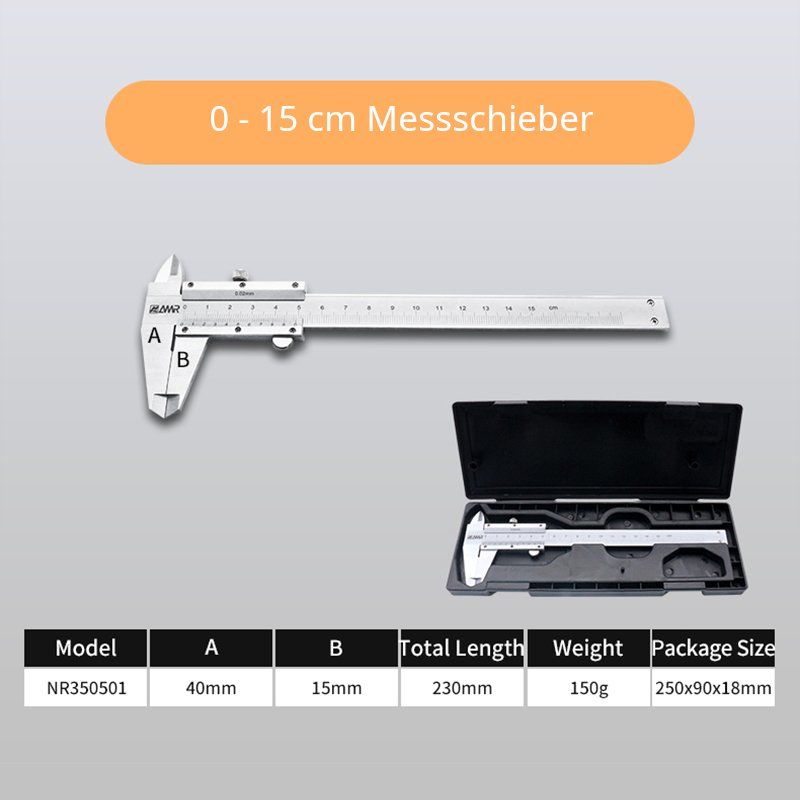 Misurare: Metallmessschieber Schieblehre Schublehre manuell 15cm – Nuovo e nell'imballaggio originale da Hundwil venduto da Equiply