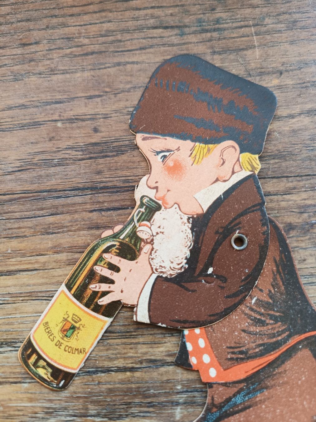 Insegne: Litho Werbe Karton / Bieres d'Alsace Colmar ca. 1930 – Usato da Brugg AG venduto da Ente015 2
