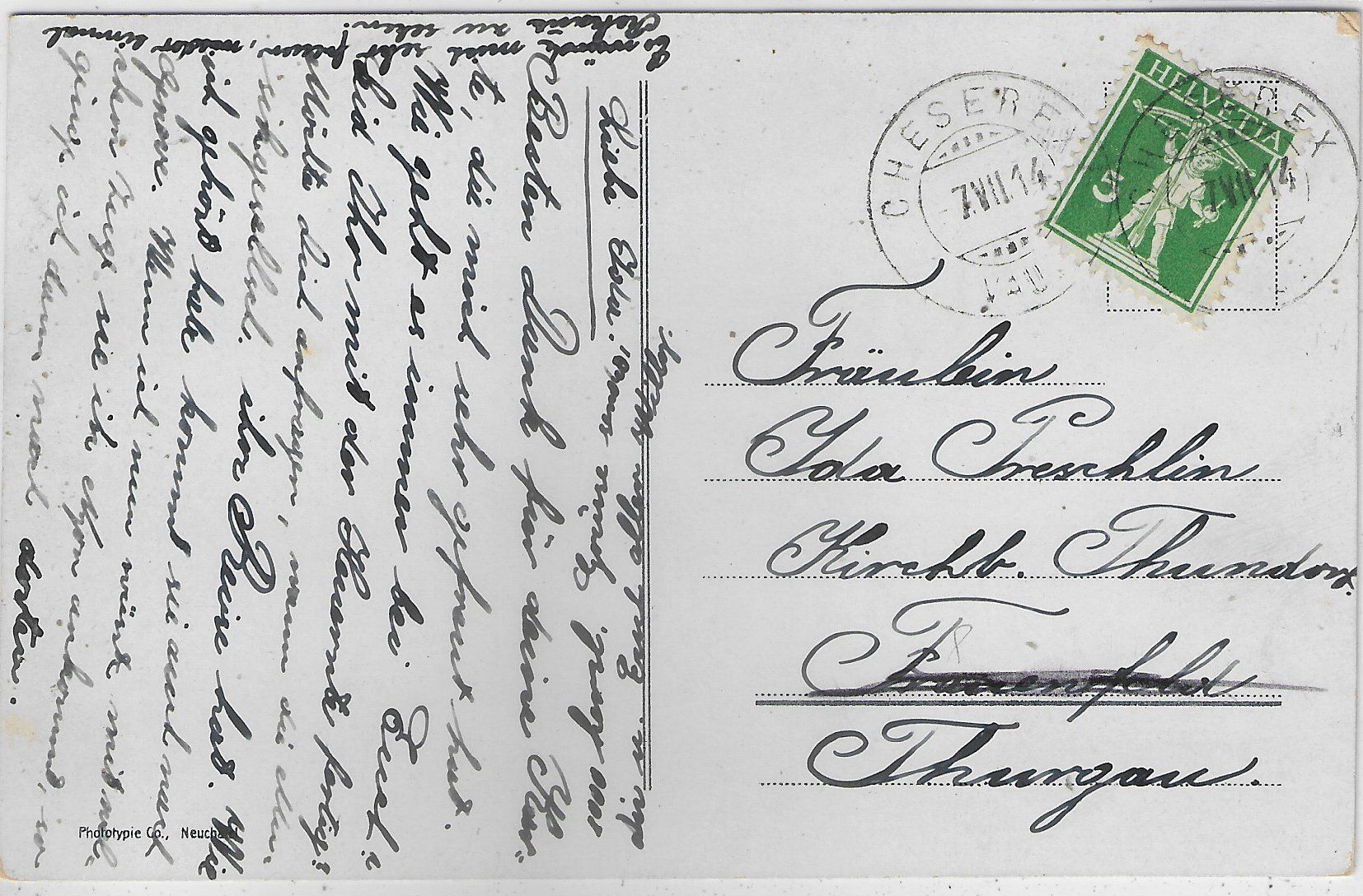 Cartoline postali: Nyon - Chateau de Promenthoux - Litho – Usato da Ettingen venduto da Kartenplanet 1