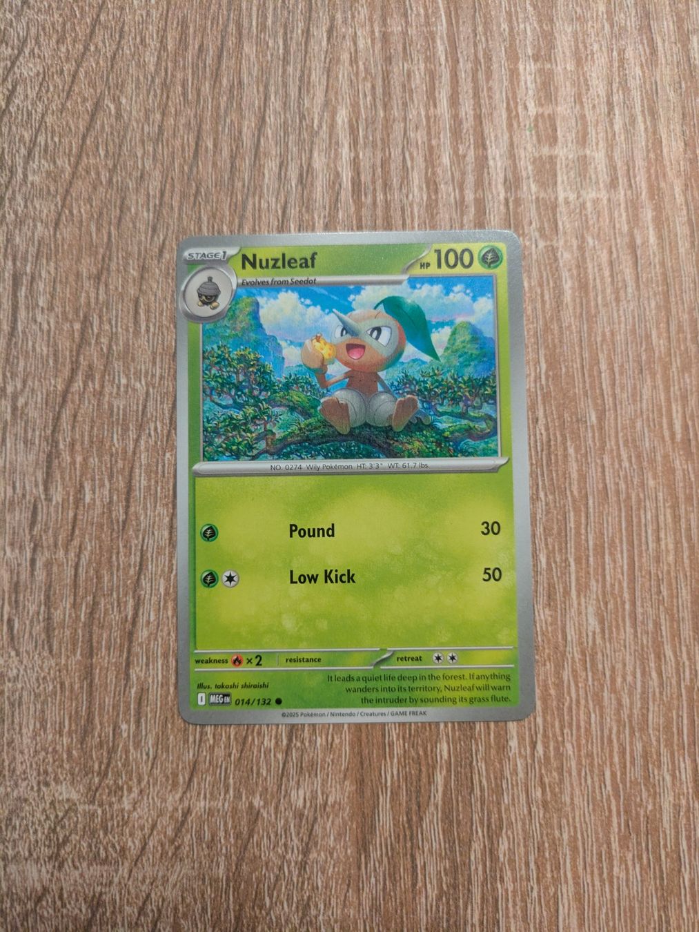 Pokémon Carte collezionabili: NUZLEAF, MEGA EVOLUTION, MEG14, 2025, COM, ENG, NM / MT – Usato da Losone venduto da AlpineLayer