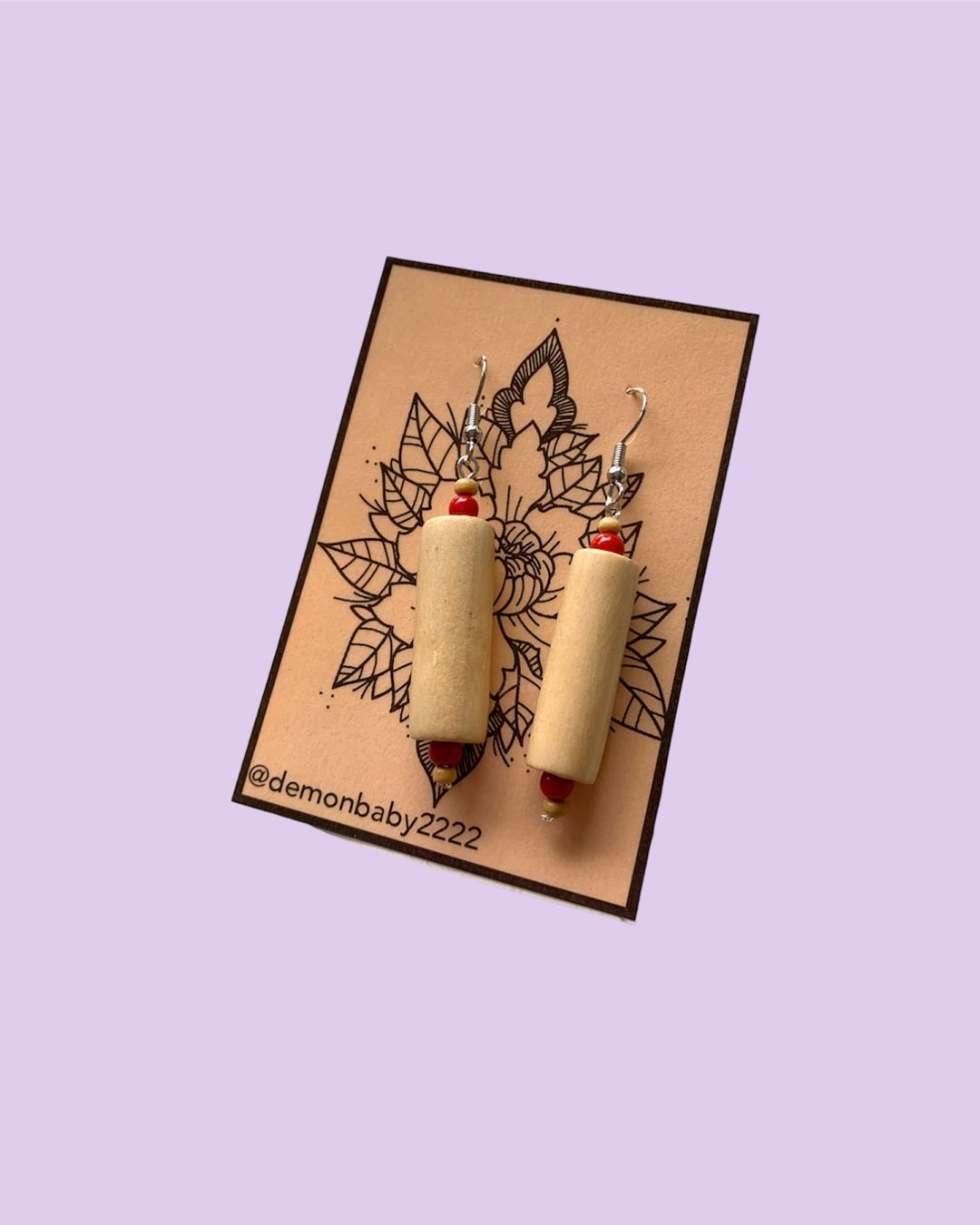 Orecchini pendenti & Orecchini a lobo: "Finger lickin' wood" earrings – Nuovo e nell'imballaggio originale da Basel venduto da demonbaby2222 3