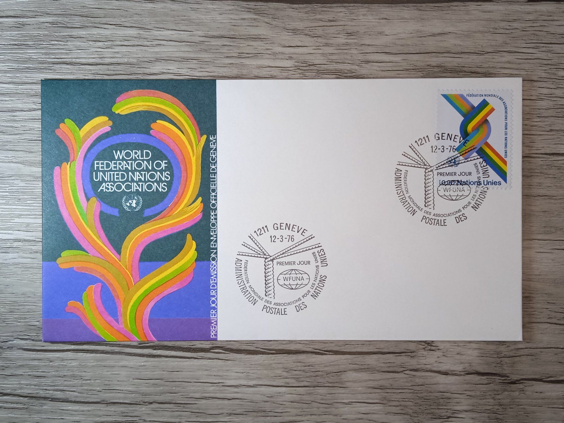 Tutti i francobolli: TR47 Enveloppe + Timbre ONU 1976 – Usato da Cousset venduto da Patrick_Collections