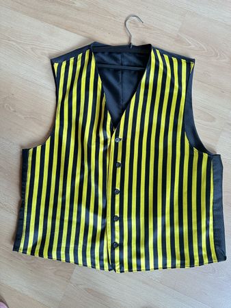 Gilet Fasnacht schwarz gelb gestreift
