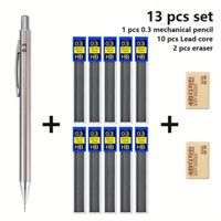 Druckbleistift 0,3 mm Set 13-teilig Minen Radiergummis