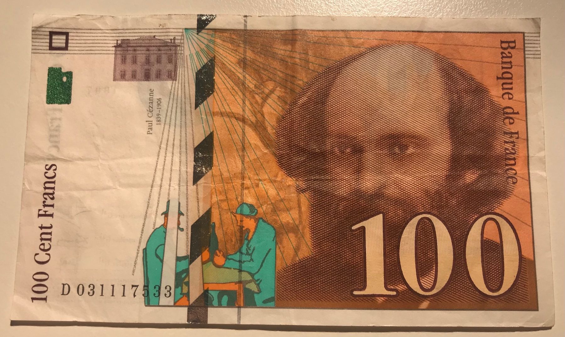Banconote: Frankreich 100 Francs 1997 – Usato da Algetshausen venduto da Carrhard