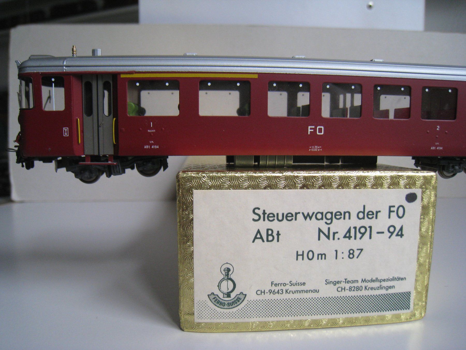 Ferro-suisse Modellini di ferrovie: Ferro Suisse ABt4 4154 oder 4194, FO-Pilot alte Version – Usato da Buchs ZH venduto da swiss-train 9