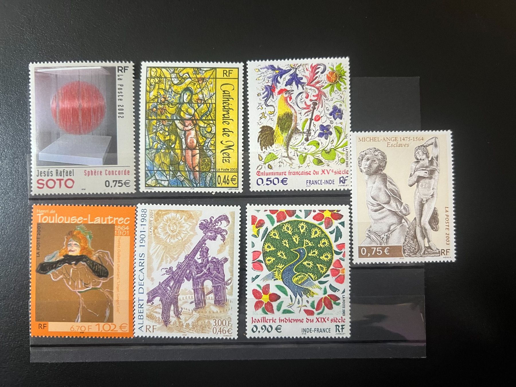Tutti i francobolli: 7 tableaux Musée Imaginaire neufs** 2001 2002 2003 – Nuovo e nell'imballaggio originale da Lausanne venduto da ffhoud