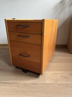 Rollcontainer Buche, 3 Schubladen, kleine Gebrauchsspuren 