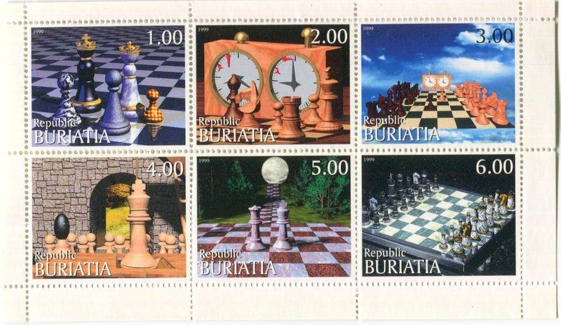 Tous les timbres: Block "Schach". Burjatien – Neuf avec emballage d'origine à Basel par Butsch5