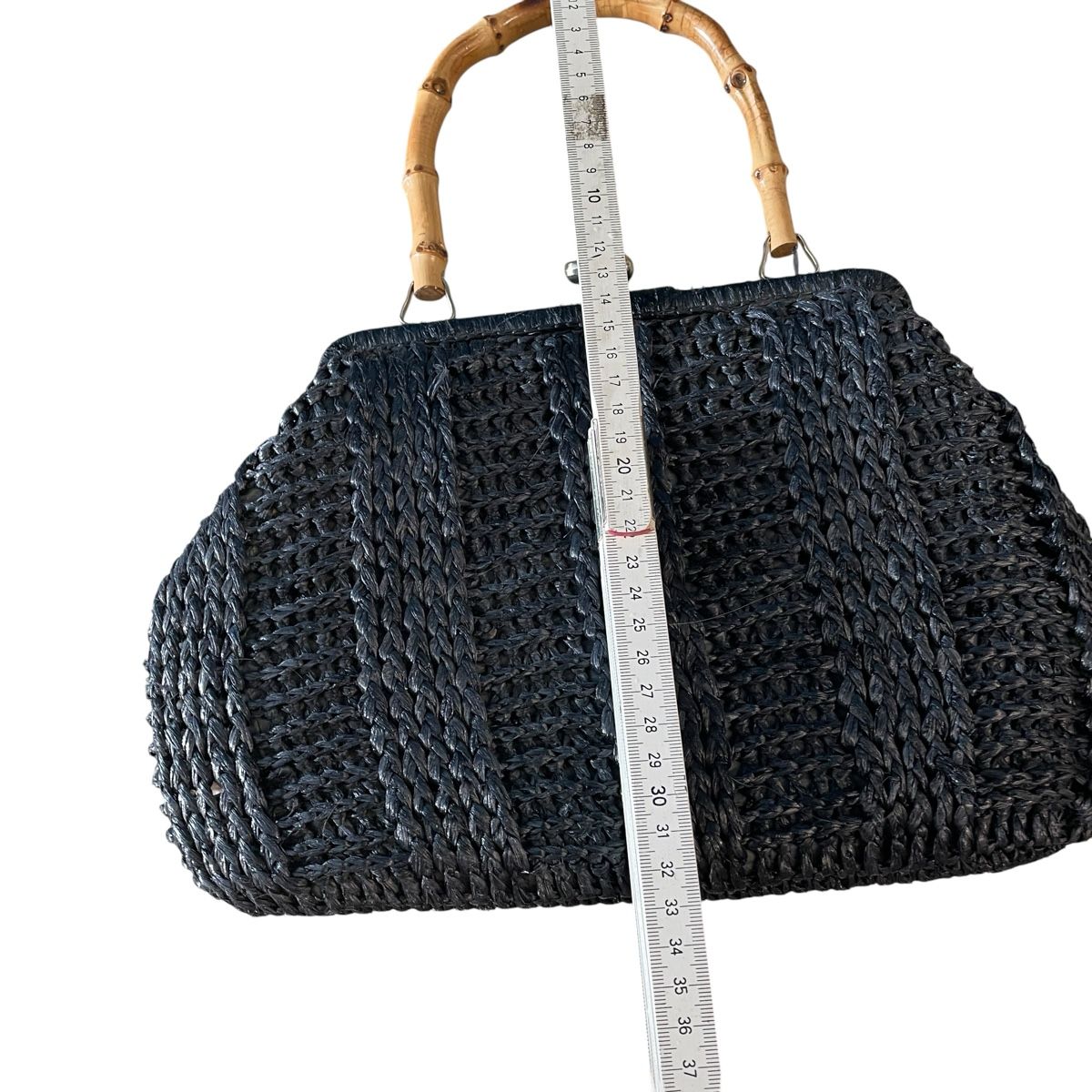 Taschen: 1950s authentic raffia hand bag with bamboo holder  – Gebraucht aus Zürich von MISSYS-WONDERBAG 1