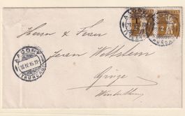 Briefumschlag mit interessanter Entwertung++++1915
