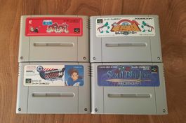 lot de 4 jeux pour Nintendo super famicom japonaise